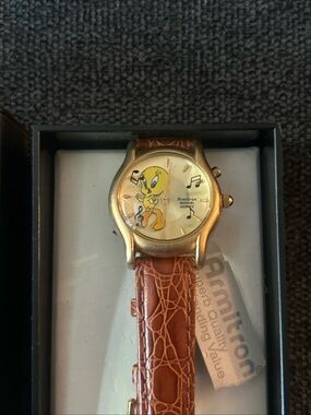 Vintage Armitron Tweety Bird Musical Looney Tunes Watch NIB needs battery New
